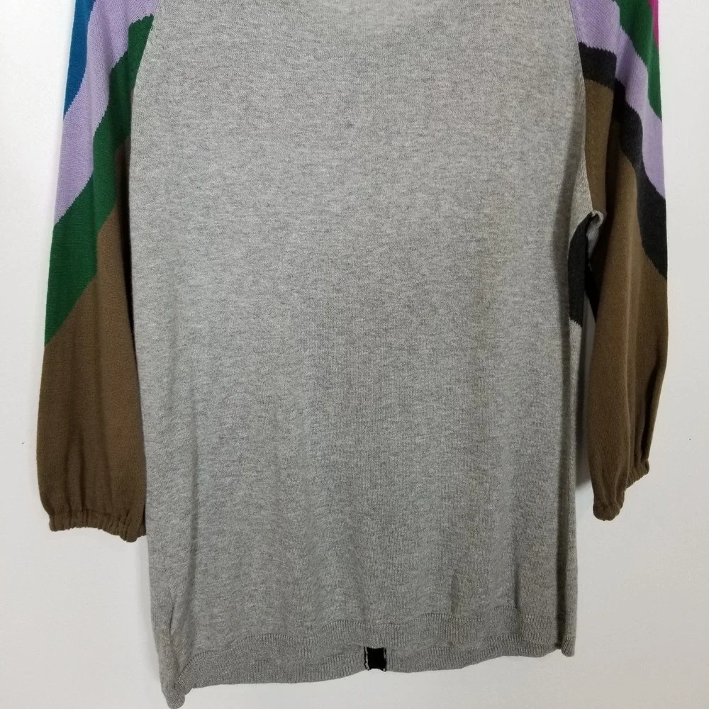 One Girl Who Women Multicolor Cotton Cashmere Cardigan Sweater Sz M Button ‎ Up